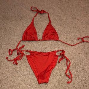 Orange/red bathing suit set
